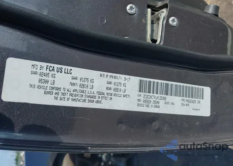 2018 Dodge Charger from USA, damaged, VIN 25252